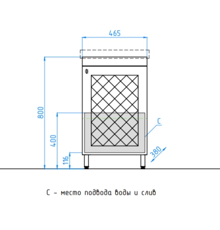 Тумба под раковину Style Line Elfante Канна 50 Люкс напольная с дверками, белая