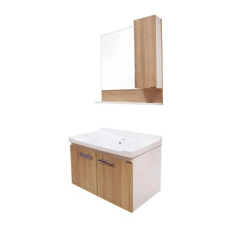 Тумба с раковиной Comforty Рига-80 дуб сонома