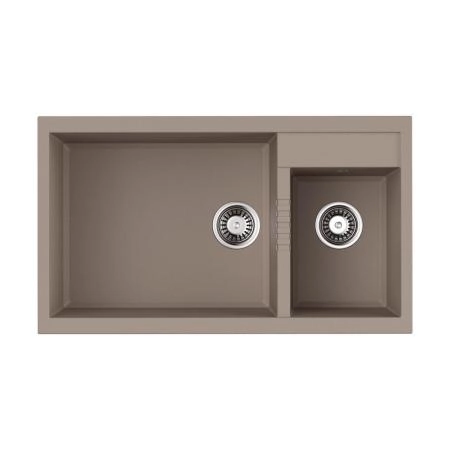 Кухонная мойка Omoikiri Tedori 86-2-LB-SA Tetogranit/бежевый 4993934