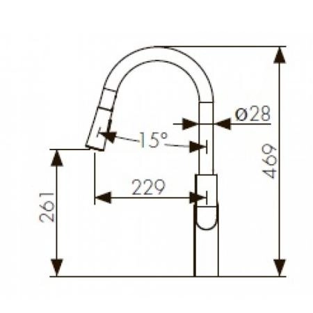 Смеситель для кухни KAISER Linear (59044) хром