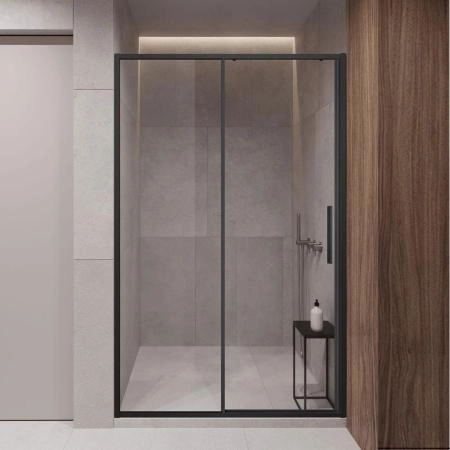 Душевая дверь Vincea Slim-U VDS-2SU120CLB, 1200, м.черный, стекло прозрачное