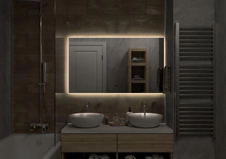 Зеркало Континент Trezhe Led 1000х700 с бесконтактным сенсором, теплая подсветка