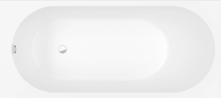 Villeroy&Boch Oberon 2.0 ванна 1800 x 800 мм, слив/перелив (хромированным + белым) в ногах и  ножки в комплекте, Quaryl, цвет белый