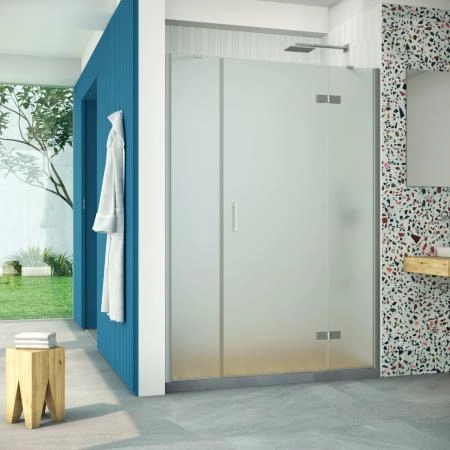 Душевая дверь Vegas-glass AFP-F Retta 130 07 10 R, профиль матовый хром, стекло сатин