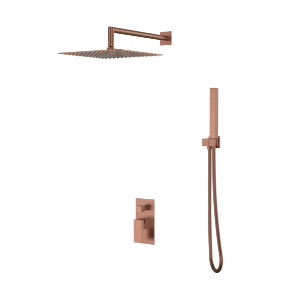 Смеситель встроенный для душа Boheme QUBIC Brushed Bronze 474-3-BRB