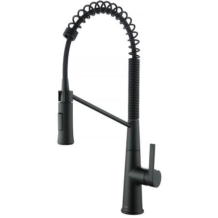 Смеситель для кухонной мойки Azario SPRING выдвижной излив, подключение к фильтру для воды, черный (AZ-VGT569183PA)