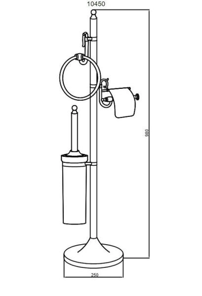Стойка Boheme напольная, трехпозиционная BRILLANTE 10450
