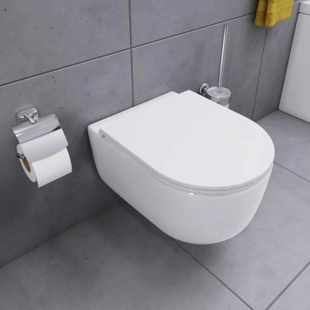 Унитаз подвесной безободковый Damixa Sirius DX86C1700SC с сиденьем микролифт белый