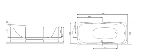 Ванна Am.Pm Sensation W30A-170-075W-A 170х75 см