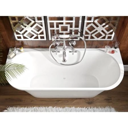 Ванна AquaStone Неона 167 белая иск. камень