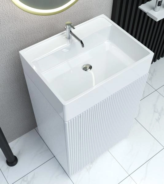 Тумба SANVIT Рольф мини 3d  59 напольная Белый без раковины