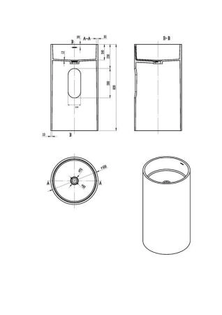Раковина NT BAGNO NT609 SIENA 450x450 искусственный камень белый матовый