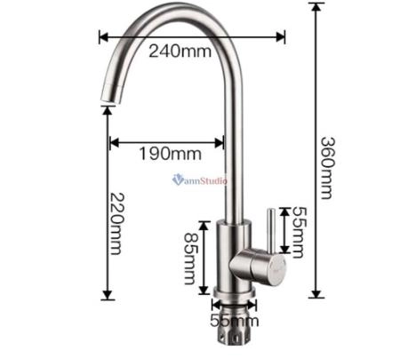 Смеситель для кухни Frap F40899 сатин