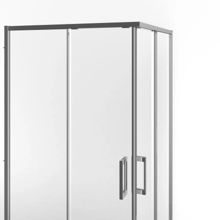Душевой уголок Kerama Marazzi LINDO ЛИНДО LN.100.SSD.CR раздвижной с функцией плавного открывания и закрывания, квадратный, 100х100х195, хром