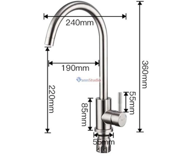 Смеситель для кухни Frap F40899 сатин