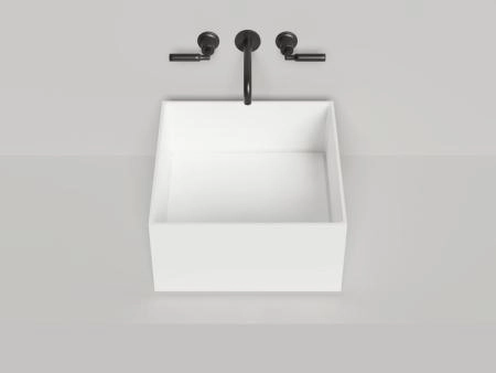 Раковина Salini ARMONIA SQUARE 02 S-Sense глянцевая 45x45 130512TG накладная без отв.смесителя