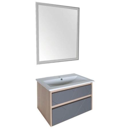 Тумба ASB-Mebel Диана 60 Серый/дуб янтарный подвесная под умывальник Элина 60