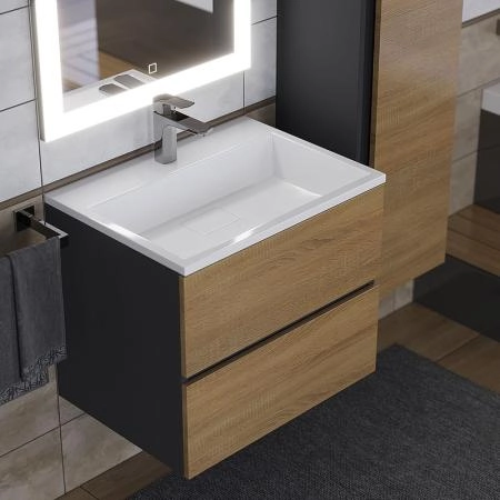 Раковина для ванной Uperwood Barsa 60 см, белая глянцевая