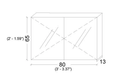 Зеркальный шкаф Boheme Vallessi 80 DARK OAK с подстветкой 547-D