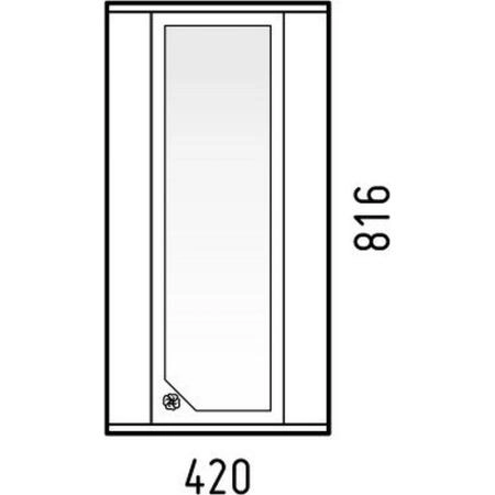 Шкаф подвесной угловой Corozo Флоренция 40 с зеркалом