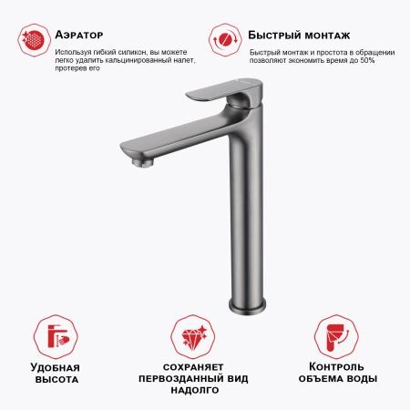 Смеситель RAGLO R03.15.09, графит