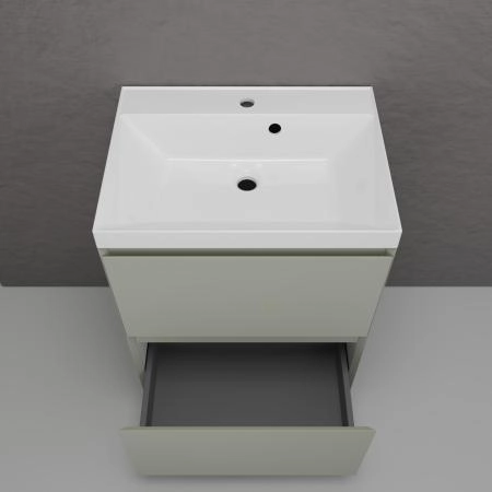 Тумба напольная Style Line Манхэттен 60 ЭМАЛЬ под ASTI 60 2 ящика PLUS олива