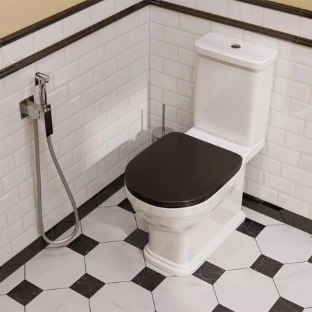 Сиденье Kerama Marazzi POMPEI ПОМПЕИ PO.seat.01\BLK для напольного унитаза, черное глянцевое