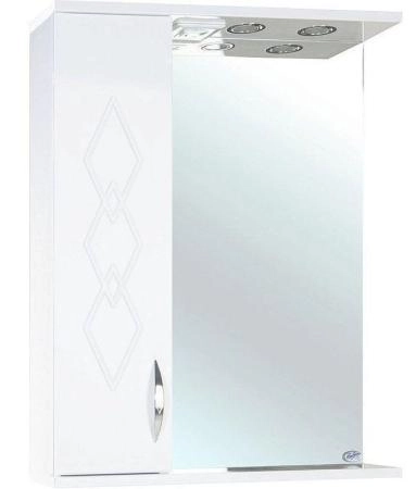 Зеркало-шкаф Bellezza Элеганс 60 L с подсветкой белый