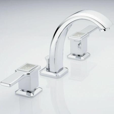 THG Métropolis à manettes cristal clair Смеситель для раковины, на 3 отв., цвет: хром/прозрачный хрусталь