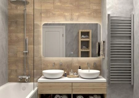 Зеркало Континент Burzhe medium 1200x700 ЗЛП2291 с подсветкой