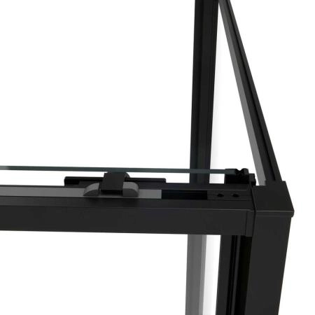 Душевой уголок Vincea Slim Soft VSR-1SS1010CLB, 1000*1000, черный, стекло прозрачное