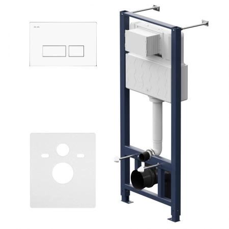 Инсталляция для подвесного унитаза с пневматической клавишей Pro S AM.PM Pro I012704.7001 глянцевый белый