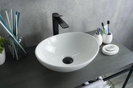 Раковина Gid N9138 41x34 на столешницу белая