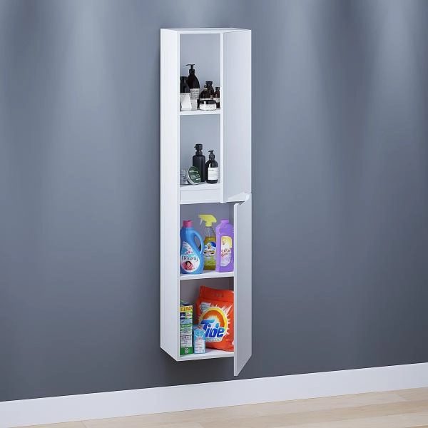 Шкаф-пенал для ванной Uperwood Tanos 33*37*150 см, подвесной, белый