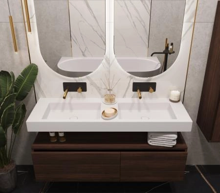 Столешница моноблок Boheme FLAT ST 140см (1404*452*100) двойной 888-140