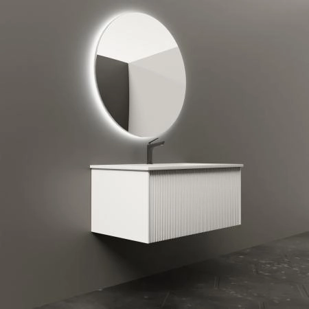 Тумба под раковину LA FENICE TERRA Bianca белая 80 FNC-01-TER-B-80 белый матовый