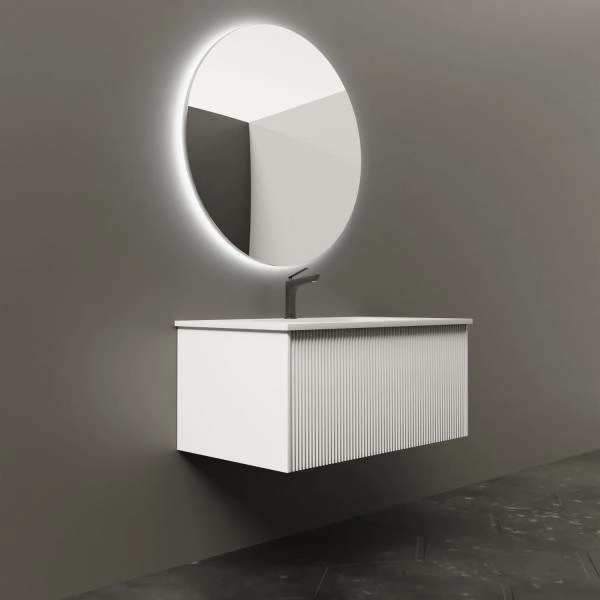 Тумба под раковину LA FENICE TERRA Bianca белая 80 FNC-01-TER-B-80 белый матовый