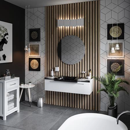KERASAN Inka Project Раковина INKA 60x40x35,5 с 1 отверстием под смеситель,цвет черный матовый