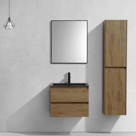 Тумба под раковину Vincea Luka 600 подвесная, 2 ящика soft-close, цвет T.Oak