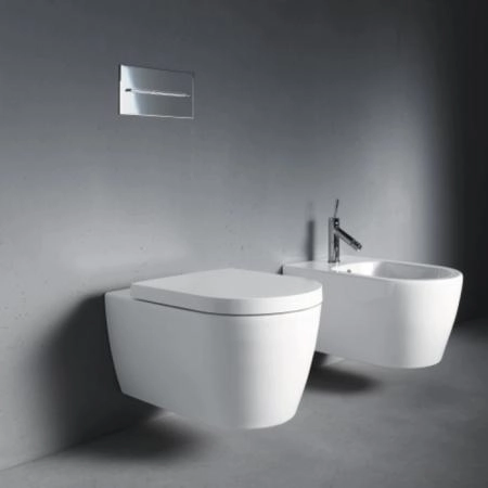 Duravit ME BY Starck Унитаз подвесной 57х37см., Rimless, включая крепление Durafix, цвет: белый матовый