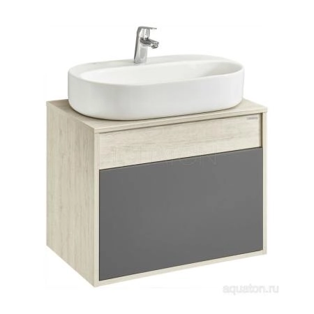 Тумба под раковину AQUATON Лофт Урбан 65 серый графит, дуб орегон 1A254001LQX60