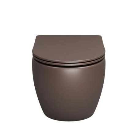Унитаз Grossman GR-4411BRMS Color (550*365*395) КОРИЧНЕВЫЙ МАТОВЫЙ подвесной Безободковый