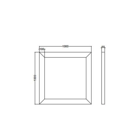 KERASAN Retro Зеркало 100x100, цвет золото