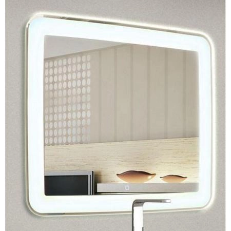 Зеркало Континент Вельвет 92х69 с доп. функциями (подогрев полотна,часы) ЗЛП83