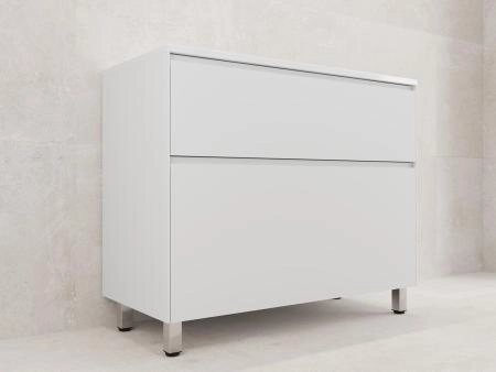 Тумба напольная Style Line ЛИМА 100 эмаль, под раковину LINE 100, 2 ящ., PLUS, белый матовый