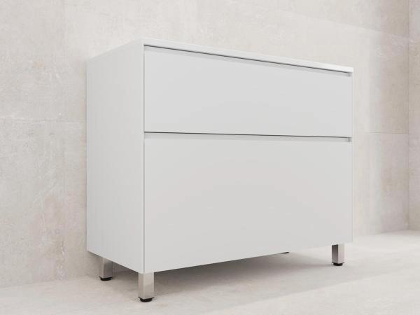 Тумба напольная Style Line ЛИМА 100 эмаль, под раковину LINE 100, 2 ящ., PLUS, белый матовый