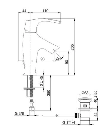 Смеситель для раковины Jacob Delafon Symbol E72680