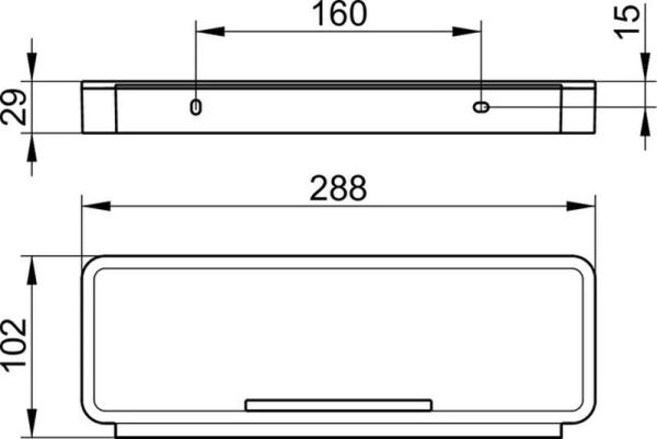Корзинка для душа Keuco Plan 14959010037 хром/темно-серый (RAL 7021)