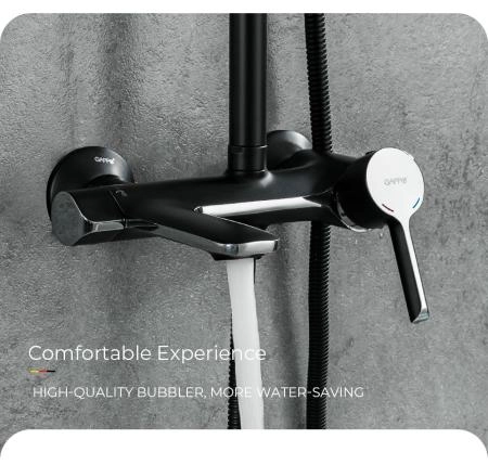 Душевая система Gappo G2403-6 чёрный/хром