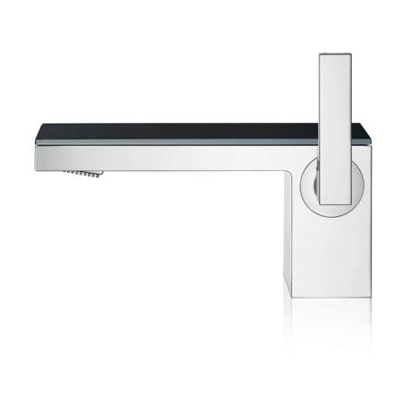 Axor MyEdition Смеситель для раковины 70, на 1 отв., излив 200мм, с донным клапаном, цвет: хром/черное стекло